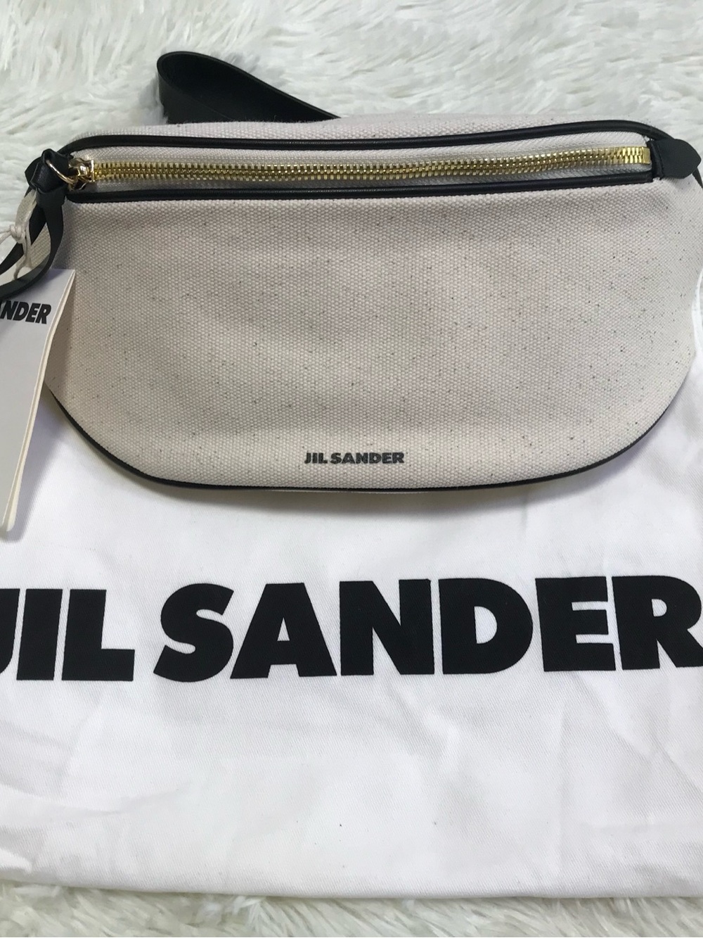 Jil Sander White Moon Belt Pouch